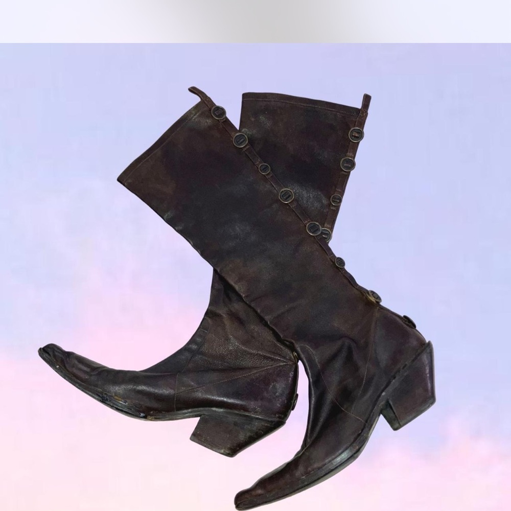 Women's Plein Sud Brown Leather Boots size 8